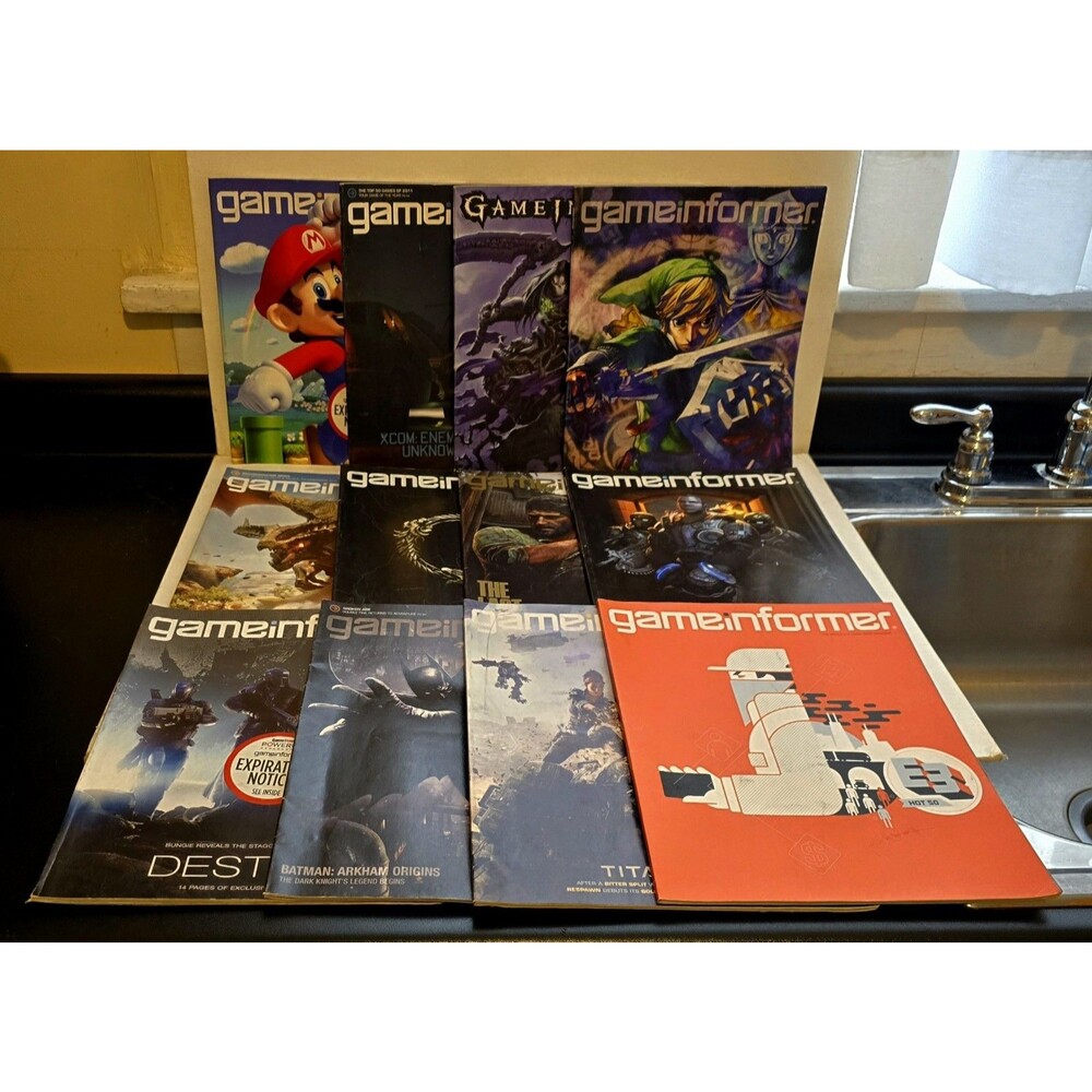 12 Vintage Game Informer Magazine Lot - Mixed Years   2011-2014 - See Info 4 #'s